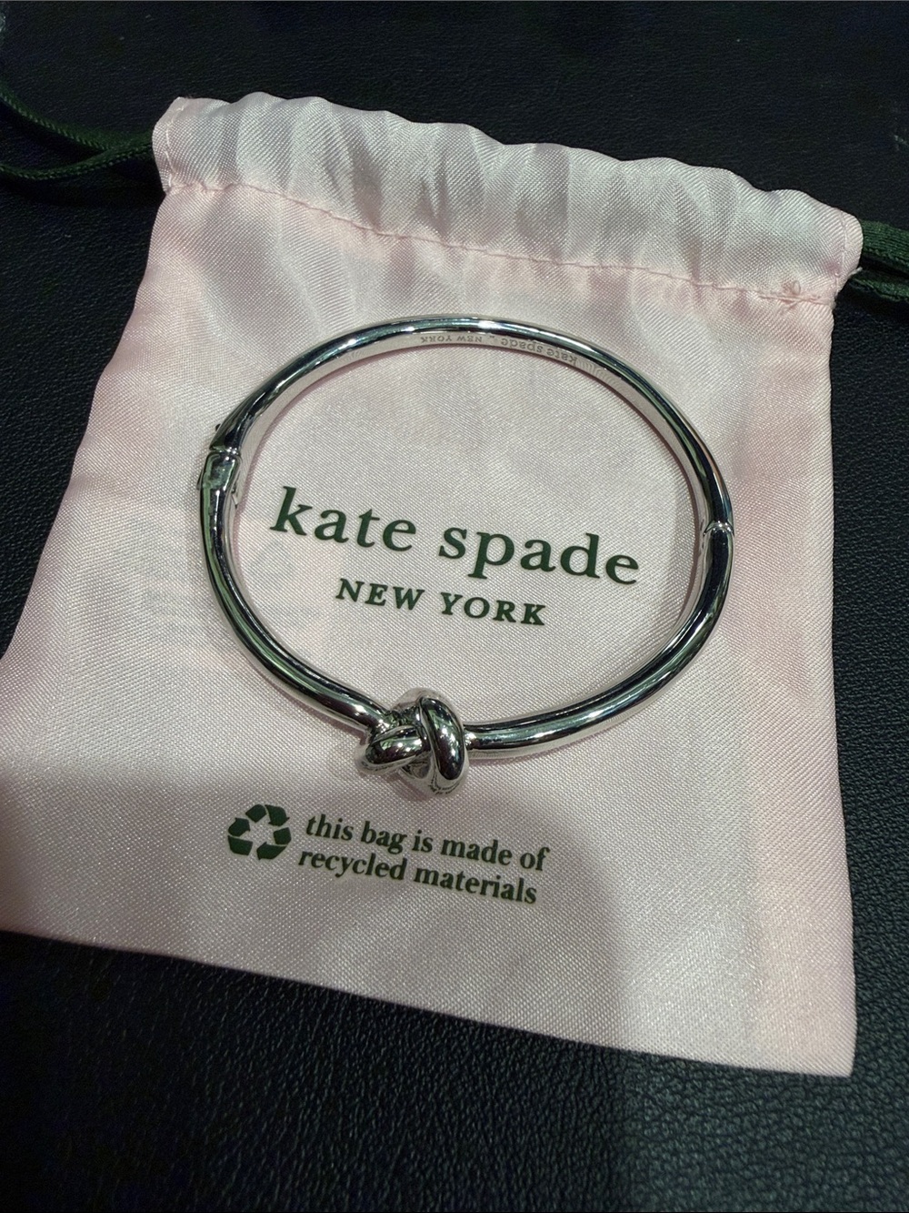 kate spade Silver Knot Hinged Bangle Watch Bracelet